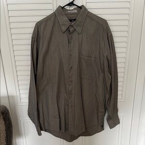 Muted Olive Green Casual Button Down Shirt